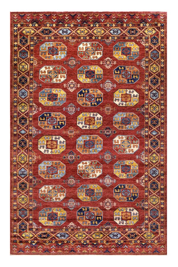 Kazzak Fillpai Design Handwoven Wool Rug – 317 × 204 cm | 100% Natural Wool