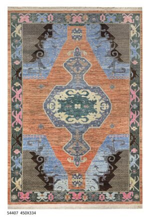Hariz Design Handwoven Wool Rug – 449 × 329 cm | 100% Natural Wool