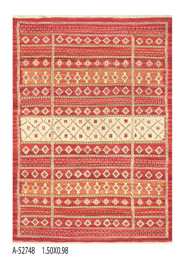 Baluchi Kilim Handwoven Wool Rug – 151 × 110 cm | 100% Natural Wool