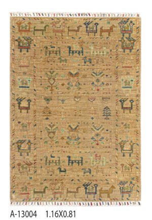 Buzak Design Handwoven Wool Rug – 115 × 80 cm | 100% Natural Wool