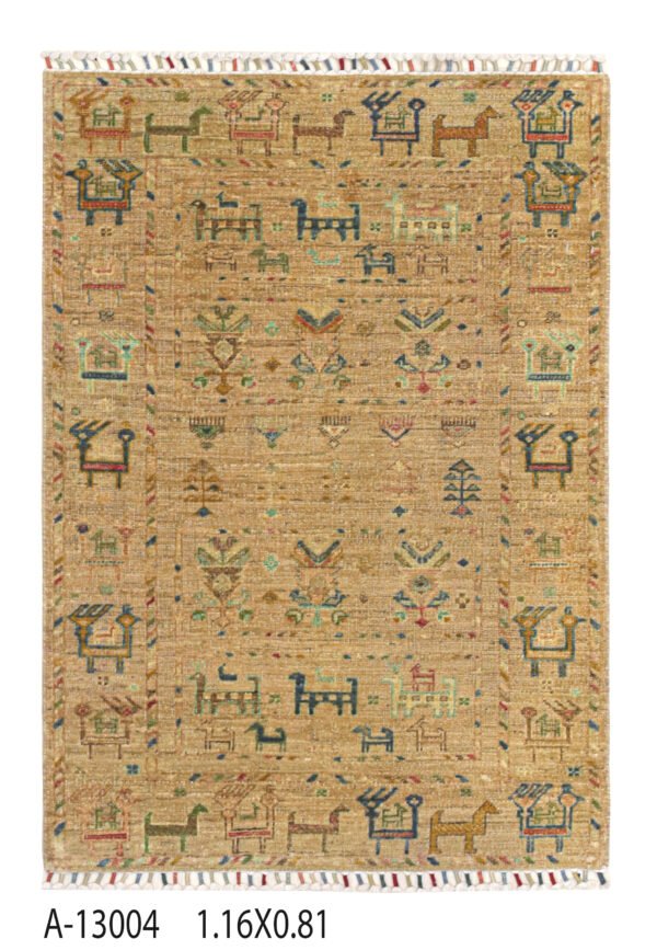 Buzak Design Handwoven Wool Rug – 115 × 80 cm | 100% Natural Wool