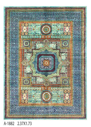 Mamluk Design Handwoven Wool Rug – 237 × 171 cm | 100% Natural Wool