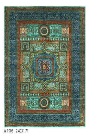 Mamluk Design Handwoven Wool Rug – 241 × 170 cm | 100% Natural Wool