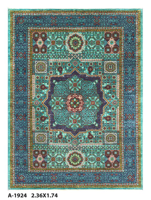 Mamluk Design Handwoven Wool Rug – 236 × 178 cm | 100% Natural Wool