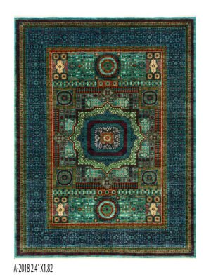 Mamluk Design Handwoven Wool Rug – 243 × 181 cm | 100% Natural Wool