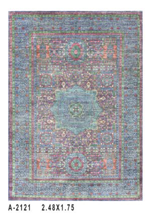 Mamluk Design Handwoven Wool Rug – 246 × 174 cm | 100% Natural Wool