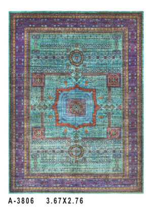 Mamluk Design Handwoven Wool Rug – 366 × 273 cm | 100% Natural Wool