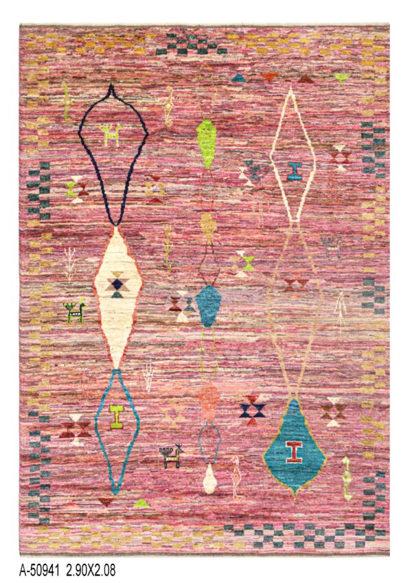 Qashqay Design Handwoven Wool Rug – 294 × 209 cm | 100% Natural Wool