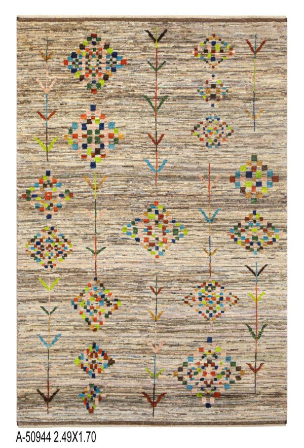 Qashqay Design Handwoven Wool Rug – 250 × 169 cm | 100% Natural Wool