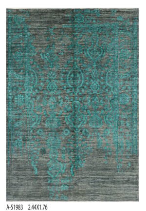 Sultani (Toton) Handwoven Rug – 100% Wool – Natural Vegetable Dye – 35x40 Quality – Green Tones