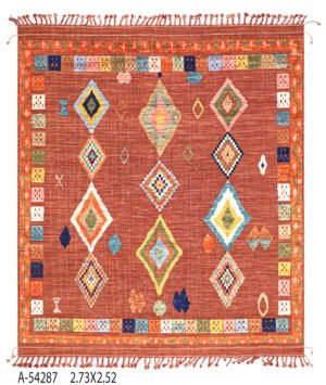 Moroccan Rugs Style Handwoven Wool Rug – 291 × 256 cm | 100% Natural Wool