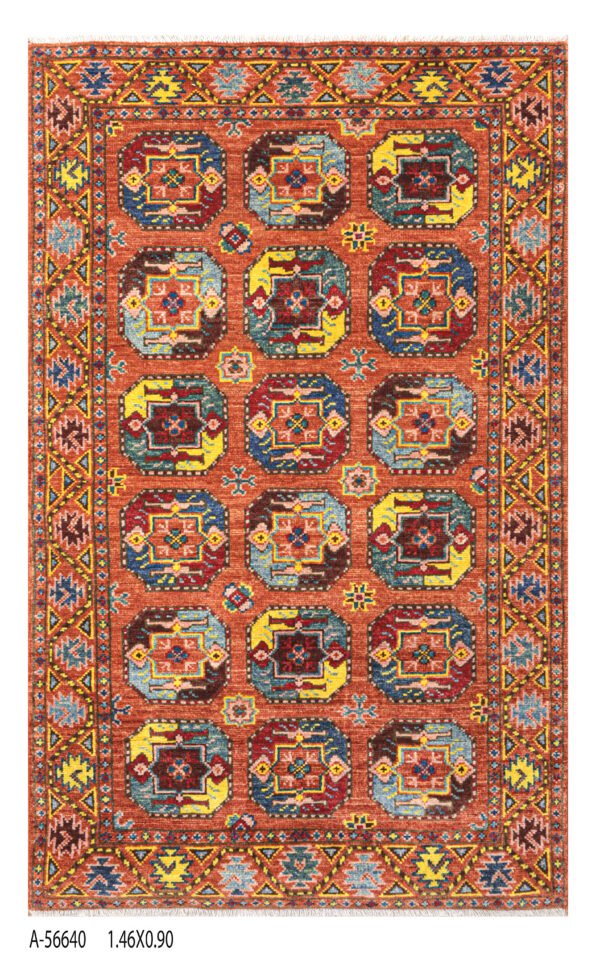 A-56640 1.46X0.90 Philpai Design Handwoven Wool Rug