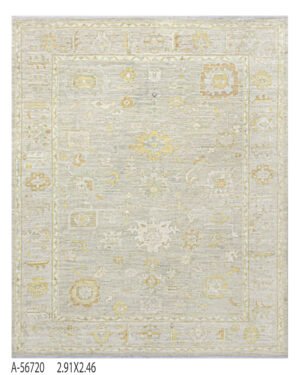 Ushak Design Handwoven Wool Rug – 294 × 244 cm | 100% Natural Wool