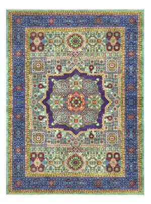 Mamluk Design Handwoven Wool Rug – 238 × 178 cm | 100% Natural Wool