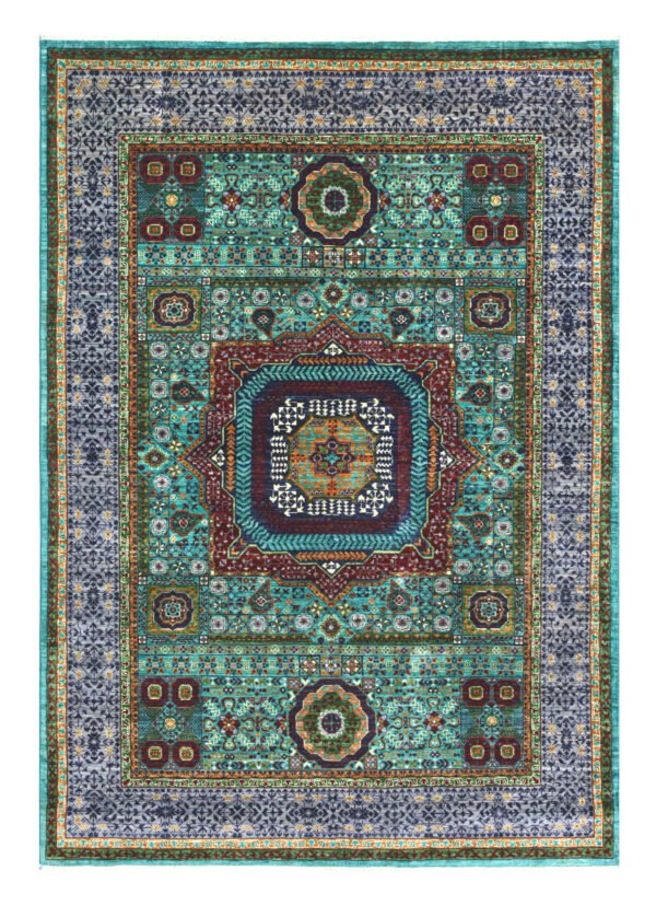 Mamluk Design Handwoven Wool Rug – 249 × 173 cm | 100% Natural Wool