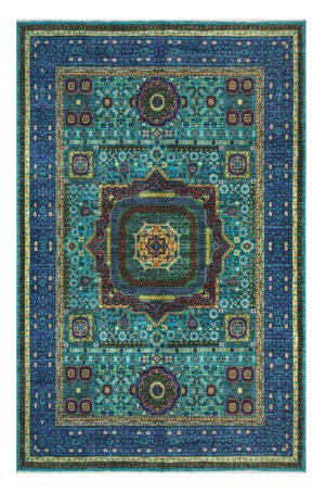 Mamluk Design Handwoven Wool Rug – 255 × 176 cm | 100% Natural Wool