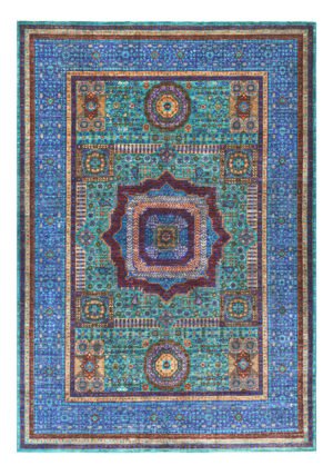 Mamluk Design Handwoven Wool Rug – 245 × 177 cm | 100% Natural Wool