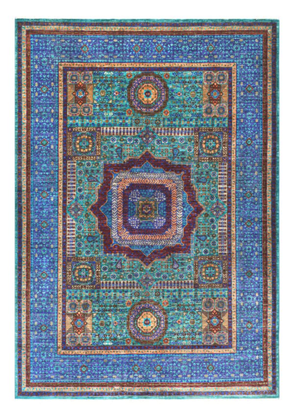 Mamluk Design Handwoven Wool Rug – 245 × 177 cm | 100% Natural Wool