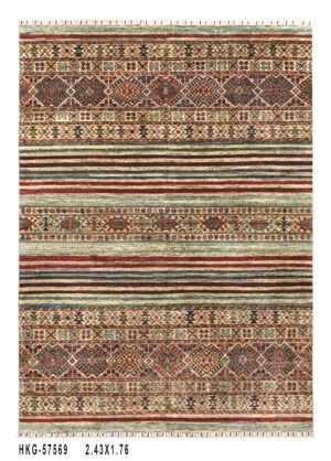 Khurjin Design Handwoven Wool Rug – 246 × 177 cm | 100% Natural Wool