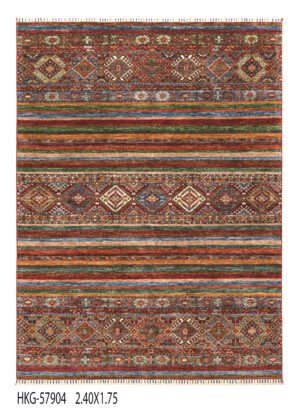 Khurjin Design Handwoven Wool Rug – 241 × 175 cm | 100% Natural Wool