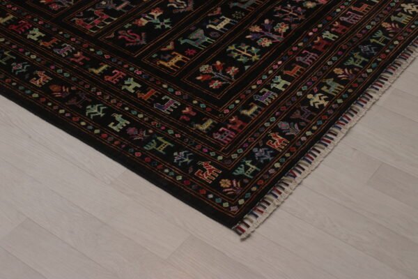 IMG_2477 Handmade Afghan Buzak Wool Rug – Traditional Animal Motif Carpet (2.45 × 1.68 m)