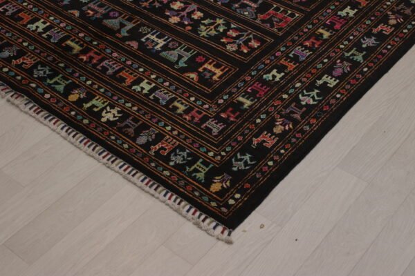 IMG_2478 Handmade Afghan Buzak Wool Rug – Traditional Animal Motif Carpet (2.45 × 1.68 m)