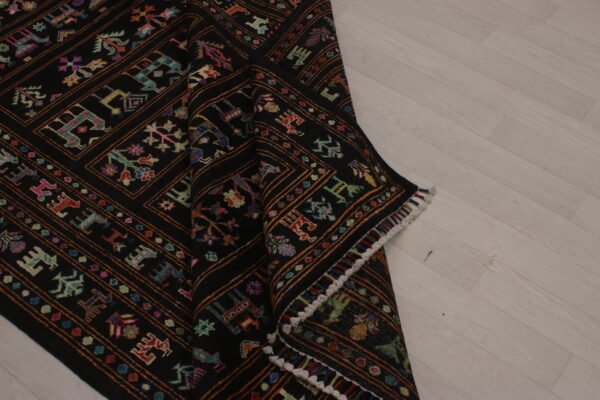 IMG_2480 Handmade Afghan Buzak Wool Rug – Traditional Animal Motif Carpet (2.45 × 1.68 m)