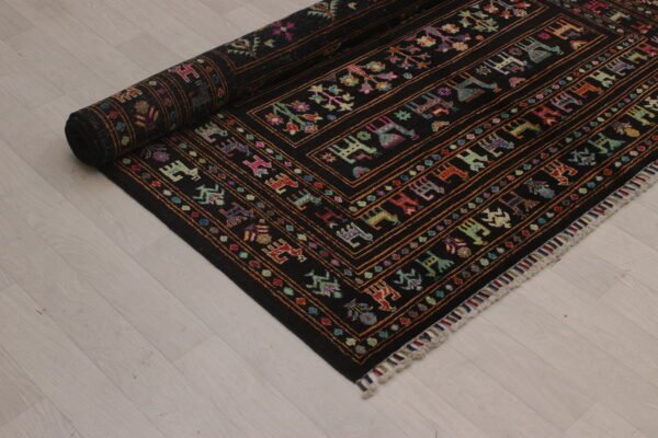 IMG_2484 Handmade Afghan Buzak Wool Rug – Traditional Animal Motif Carpet (2.45 × 1.68 m)