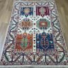 Medium Kazzak Design Handwoven Wool Rug – 144 × 100 cm | 100% Natural Wool