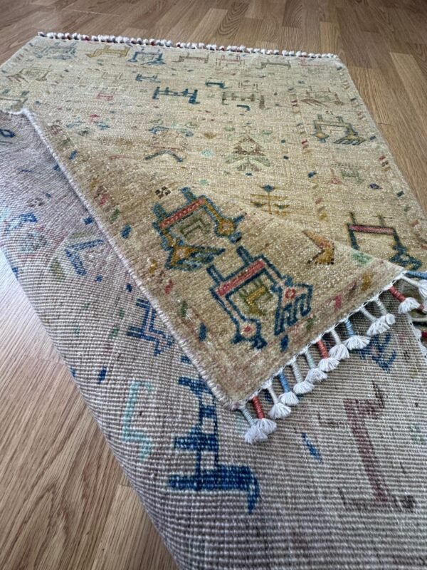 Buzak Design Handwoven Wool Rug – 115 × 80 cm | 100% Natural Wool
