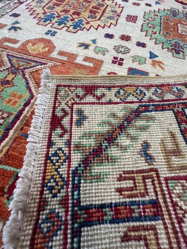 Medium Kazzak Design Handwoven Wool Rug – 144 × 100 cm | 100% Natural Wool