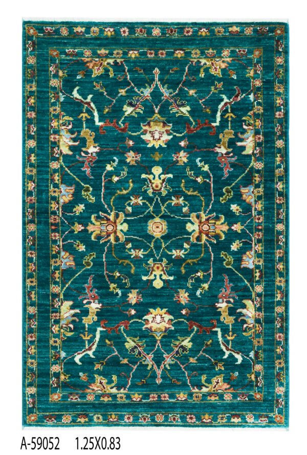 A-59052 1.25X0.83 Sultani Handwoven Rug – 125 × 83 cm